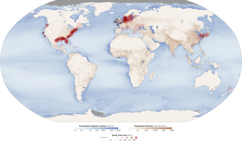 Aquatic Dead Zones in the Global Environment due to Agriculture